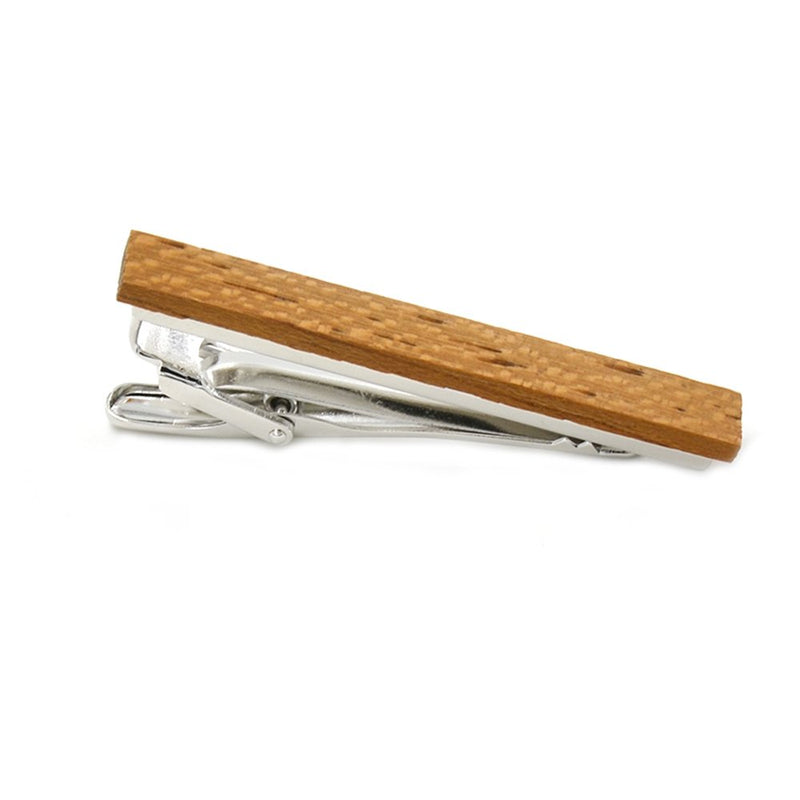 [Australia] - Merit Ocean Smart Men's Wood Tie Clip Natural Tie Bar 2.1 Inch in Gift Box Yellow 