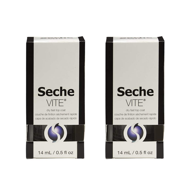 [Australia] - Seche Vite Dry Fast Top Coat for Nail Polish and Manicure (2 pack, 0.5 oz) 