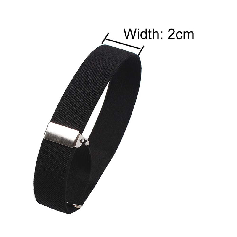 [Australia] - 6 Pieces (3 Pairs) Unisex Elastic Adjustable Armbands Anti-Slip Shirt Sleeve Holders Adjustable Arm Shirt Garters Hold Up Sleeve Garters Elastic Armbands, Black, Wine-red, Blue with Beige Edge 