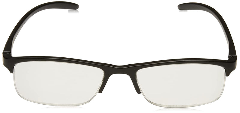 [Australia] - Foster Grant Men's Paolo Square Readers Black/Transparent 2.5 x 