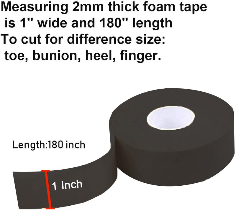 [Australia] - 2 Pieces Feet Moleskin Tape Roll, Moleskin Tape Flannel Adhesive Pads for Foot Moleskin Blister Pads Heel Cushion Blister Prevention Pads for New Shoes Protection, Friction Pain, Heels Stickers 