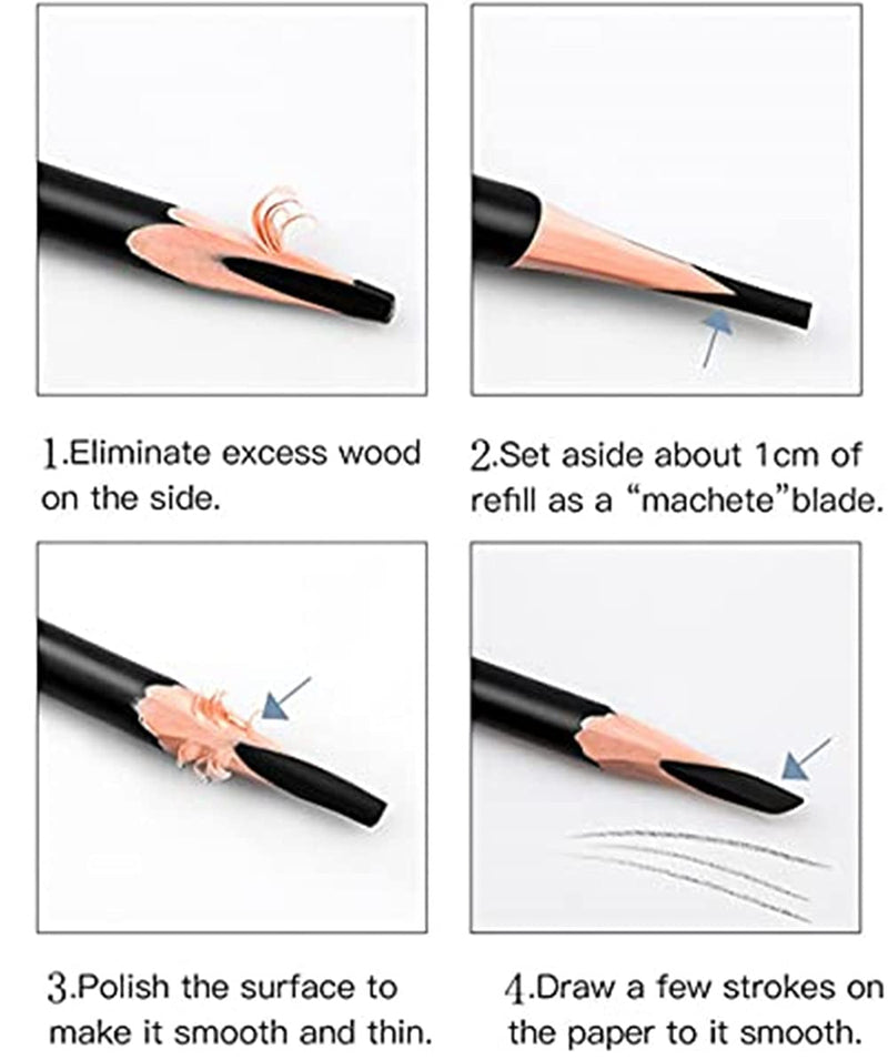 [Australia] - Go Ho 6 PCS Eyebrow Eye Liner Pencil Set,Easy to Color Waterproof Eyebrow Pencil,Professional Long-lasting Eyeliner Makeup Brow Tint Pen,3 Colors(Black,Light Brown,Dark Brown) 3 Colors 6 PCS - Black,Brown,Dark Brown 