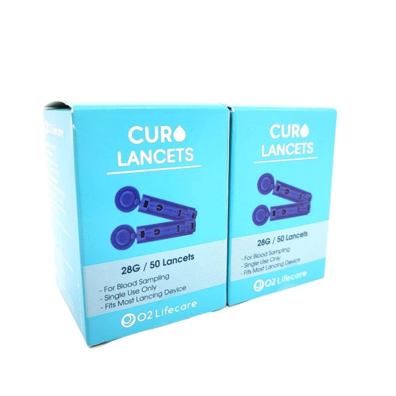 [Australia] - CUROfit 28G 100 Twist Top Lancets, Simple Comfortable Blood Glucose & Cholesterol Measurements 