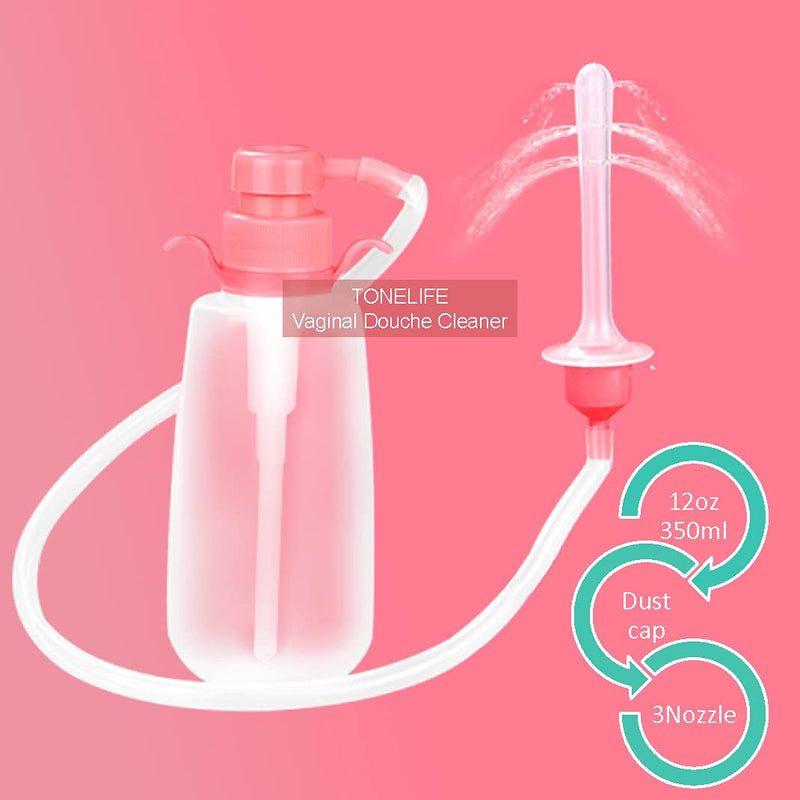 [Australia] - 2PCS Vaginal Douche for Women Vaginal Cleansing System Douche Cleaner Anal Douche Cleaning Kit 350 ml Capacity with 3 Nozzles 