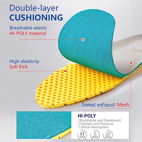 [Australia] - XINIFOOT 3 Pairs Elastic Shock Absorbing Shoe Insoles Breathable Honeycomb Sneaker Inserts Sports Shoe Insole Replacement Insoles for Men Ad245 Men Us(8-12) 