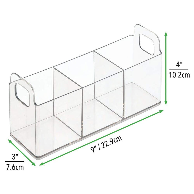 [Australia] - mDesign Cosmetic Vanity Catch-All Organizer to Hold Makeup Products - Pack of 2, Clear 