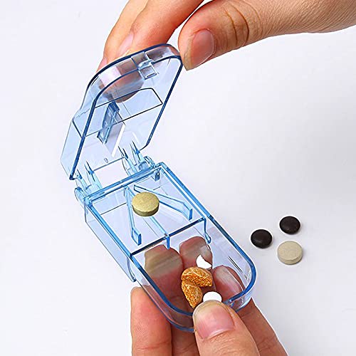 [Australia] - IKAAR 2pcs Pill Cutter Pill Splitter with Blade and Storage Compartment for Small or Large Pills Cut in Half Quarter for Tablet Vitamin Medicine 