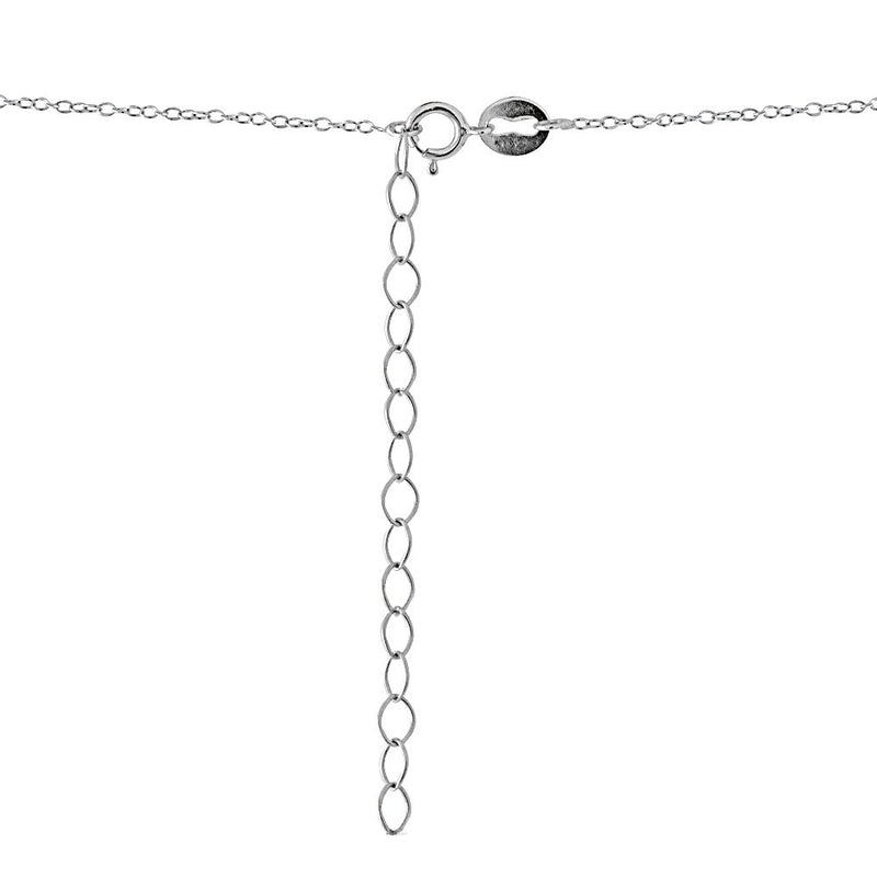 [Australia] - Sterling Silver Light Rose Solitaire Choker Necklace Made with Swarovski Crystal 