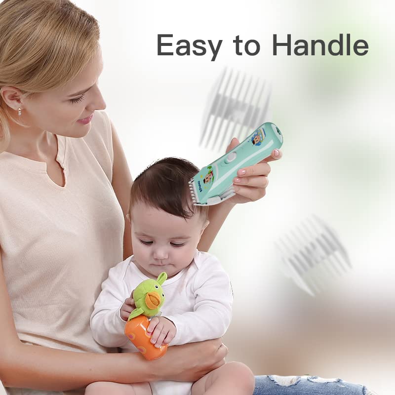 [Australia] - ENSSU Electronic Baby Hair Clipper, Waterproof Kids Quiet Hair Trimmer with 2 Guide Combs, Cordless Children's Hair Trimmer with Safe Ceramic Blades Standard Version 
