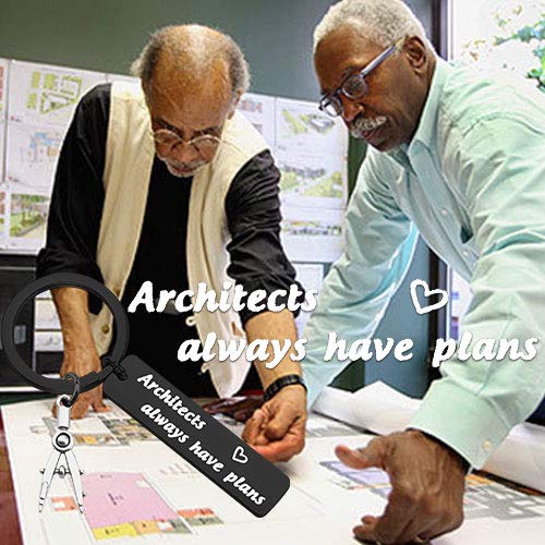 [Australia] - MAOFAED Architect Gifts Architecture Gifts Architecture Student Gift Architect Always Have Plans Archi Keychain architect have plan blakc 