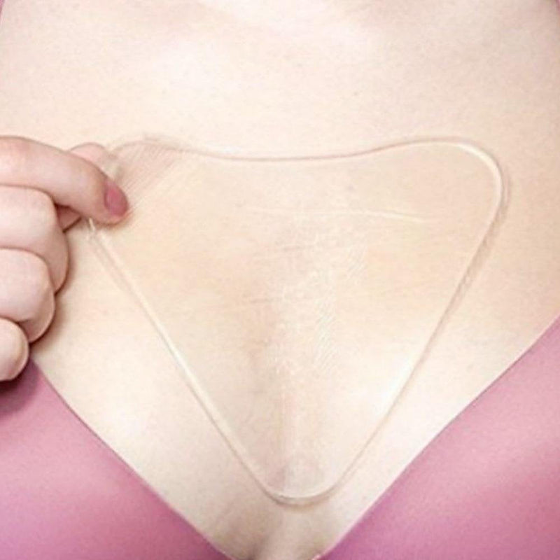 [Australia] - Silicone Pad for Cleavage Anti-wrinkle, Transparent Self-adhesive Chest Pad, Breast Care to Eliminate and Prevent Breast Wrinkles, Skin Care Lifting Washable Reusable(Dreieckform) Dreieckform 