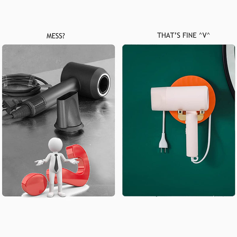 [Australia] - ETRAVEL Hair Dryer Holder Hair Dryer Stand Rack Wall Mount Hairdryer Stand Hairdressing Dryer Hanger Hair Care Tool Organizer Hair Salons 