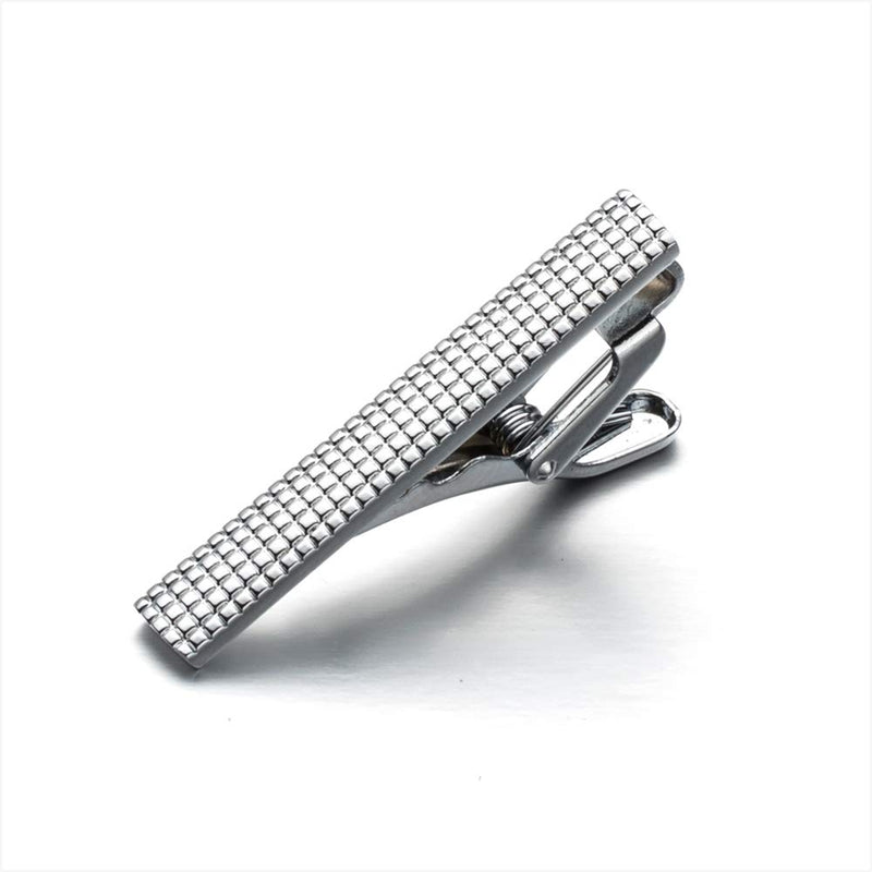 [Australia] - URKEY Tie Bars for Men Skinny Regular Necktie, Length 1.5 Inch-2.3 Inch, Tie Clips Set in Gift Box polished silver 