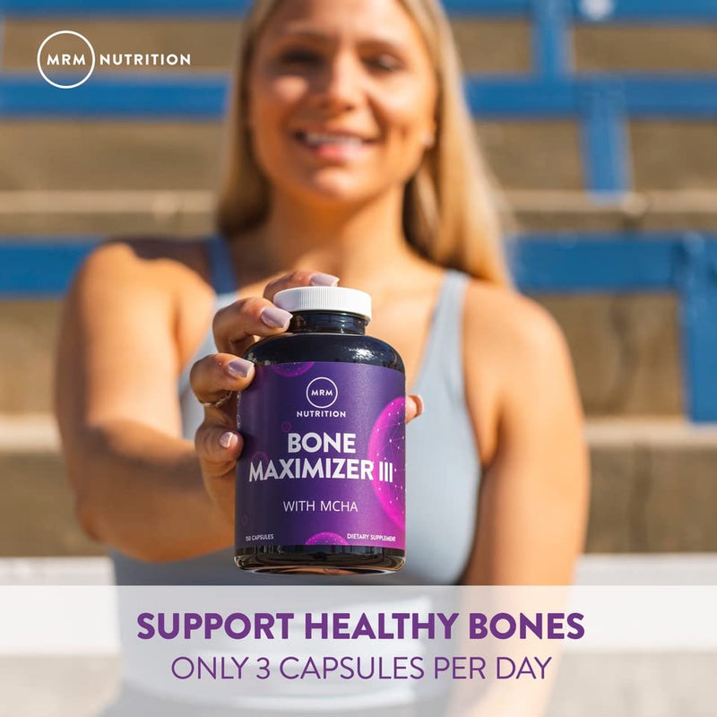 [Australia] - MRM Nutrition Bone Maximizer® III | with MCHA + Vitamin D3 + Vitamin K2 | Bone Health | High Potency | Key Vitamins and Minerals for Bones | 50 Servings 