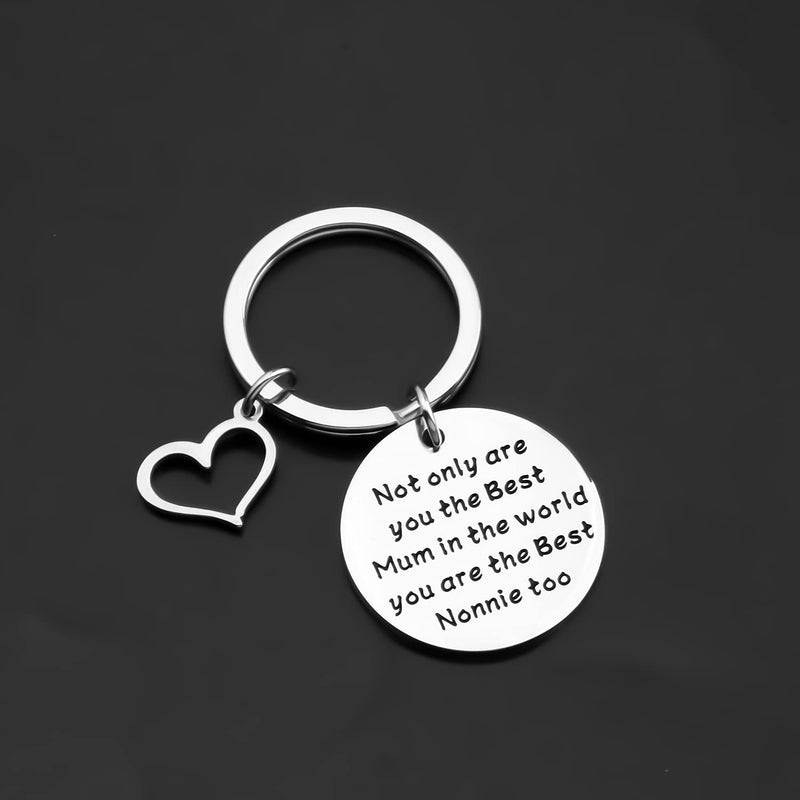 [Australia] - FAADBUK Nonnie Gift Grandma Jewelry Not only are You The Best Mum in The World You are The Best Nonnie for Grandma Nonnie Keychain 