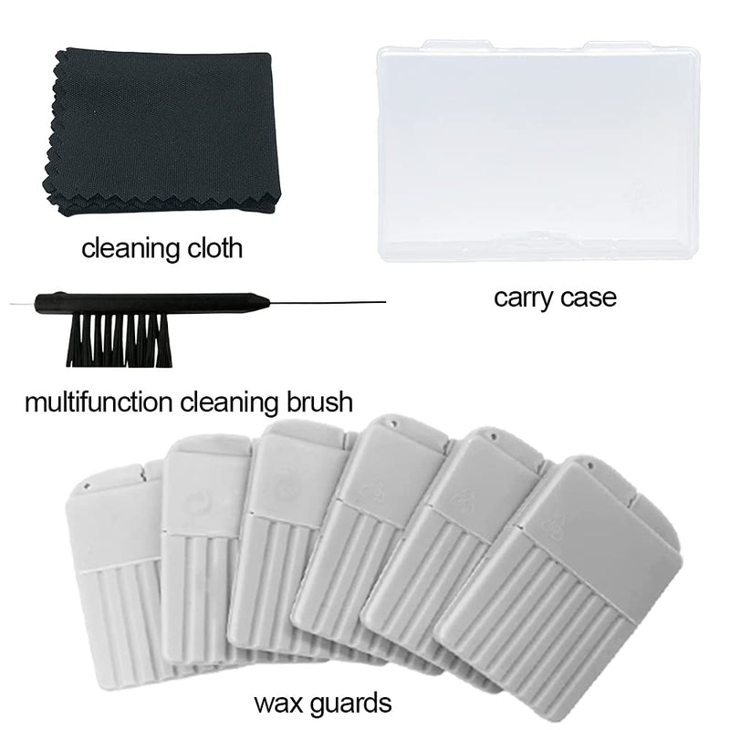 [Australia] - Hearing aid Wax Guards Filters Cerumen Stop Wax Traps for Phonak, Unitron, Widex Hearing aids Cleaner with Cleaning Brush kit Tools and Carry case – 6Packs/48 Filters 