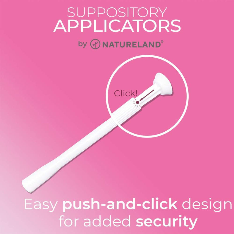 [Australia] - [10 Pack] Natureland Vaginal Suppository Applicators for Women, Soft Tip Auxiliary Tool for Pills, Boric Acid, and pH Balance Tablet Suppositories, Individually Wrapped 