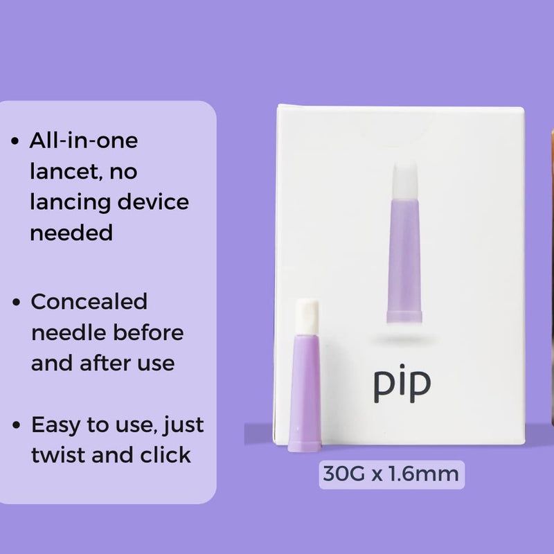 [Australia] - Pip Lancets, 30G x 1.6mm, 100ct. Box 