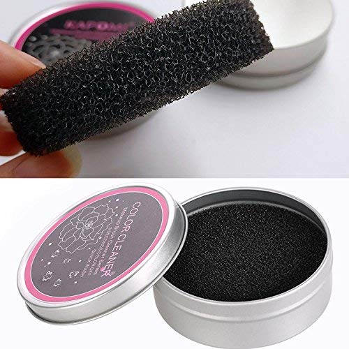 [Australia] - 2 Pack Cleaner Sponge, Dry Makeup Brushes Cleaner Eye Shadow or Blush Color Removal Quickly Switch to Next Color 