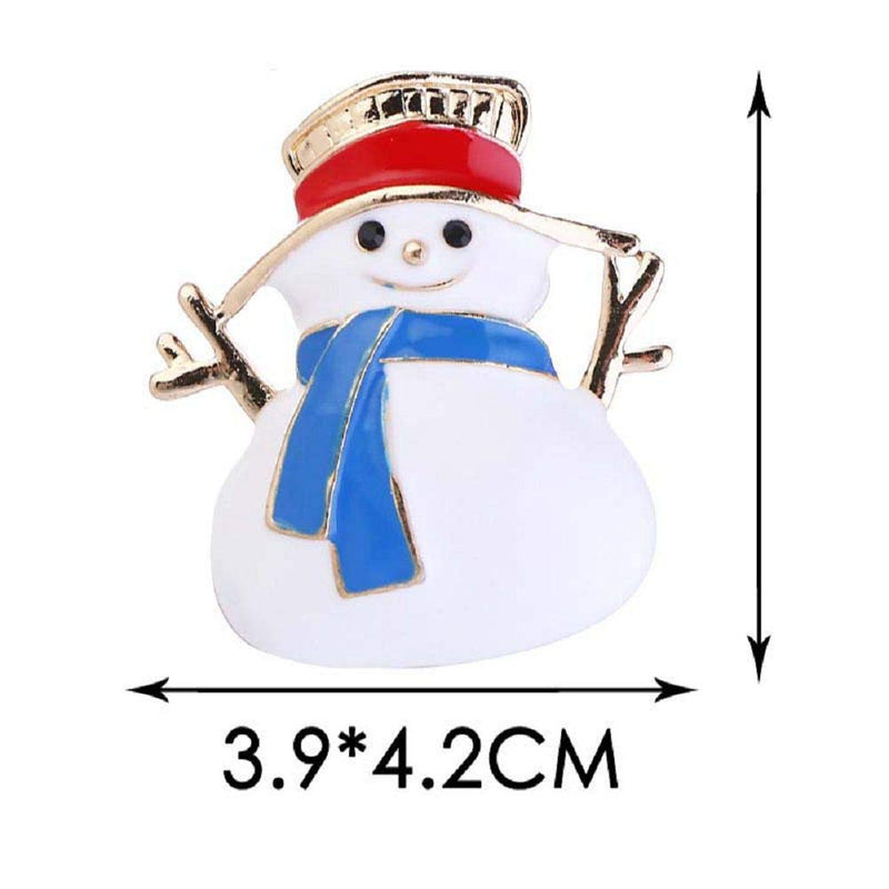 [Australia] - YOUYUZU Crystal Rhinestone Brooch and Pin Fashion Fancy Brooches Jewelry for Women Girls Comes with Gift Bag Snowman 