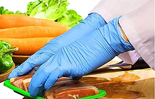 [Australia] - Accurate pack of 100 Disposable Vinyl Gloves / Powder Free / Extra Strong / multi-Purpose use Colour - Blue (LARGE) L 