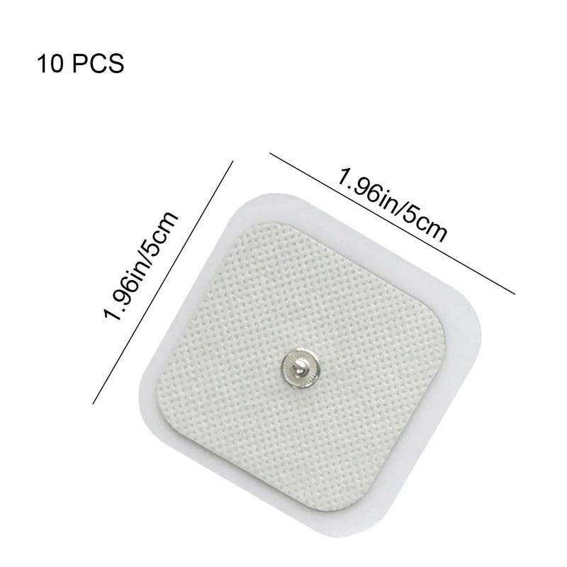 [Australia] - 10 Pcs Physiotherapy Electrode Suitable for Tens Machines Tens Pads Portable Massage Patches Moisture Proof Electrode Patch Universal Rivet Electrode Pad for Treatment 