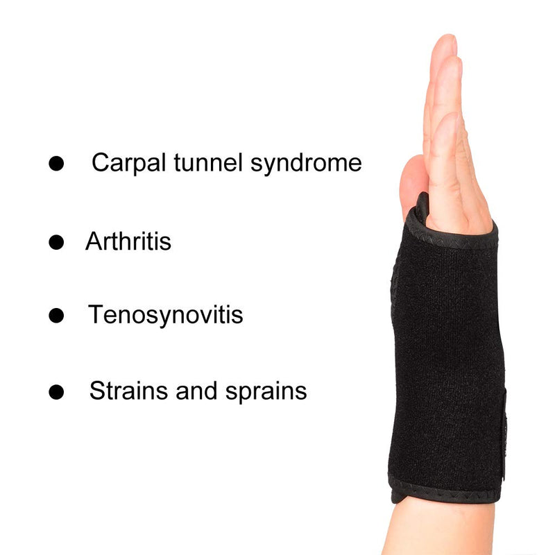 [Australia] - supregear Wrist Brace, Adjustable Lightweight Wrist Support Compression Wrap Wrist Sleeve with Removable Splint for Women Men Carpal Tunnel Wrist Pain Relief, Left 