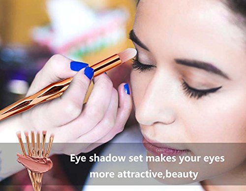 [Australia] - Eye Brush Set, 20 pcs Unicorn Eyeshadow Eyeliner Blending Crease Kit Makeup Brushes Make Up Foundation Eyebrow Eyeliner Blush Cosmetic Concealer Brushes (Rose Gold) 