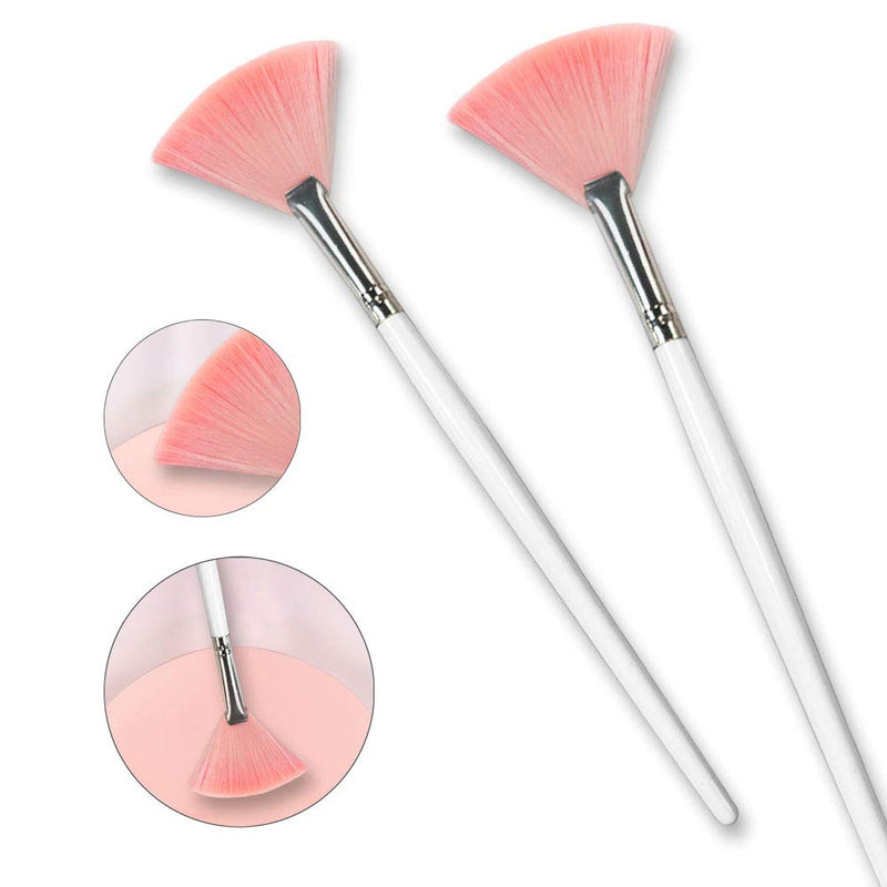 [Australia] - 4pcs Facial Brushes Fan Mask Brush Set, Facial Mask Brush Mask Applicator Brush for Peel Mask Makeup. 