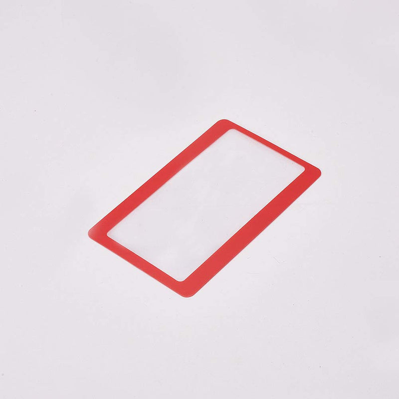 [Australia] - Bettomshin 6Pcs PVC Fresnel Lens Magnifier 2.83" x 1.61"(LxW) Lens Size 3X Magnifying Glass Page Magnifying Sheet Credit Card Magnifier for Reading Small Prints Red Tones Red 6pcs 