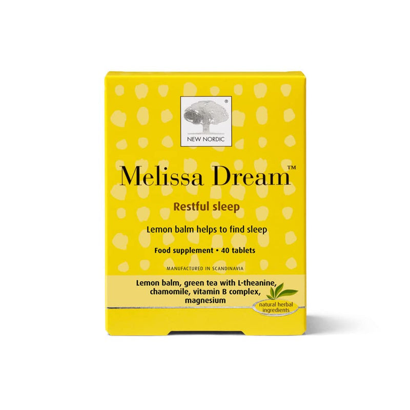 [Australia] - New Nordic Melissa Dream Herbal Sleeping Tablets 40 Pack - Natural Insomnia Relief - Natural Sleep Aid Tablets - Vegan Herbal Sleeping Tablets For Adults 