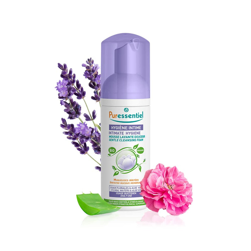 [Australia] - Puressentiel Feminine Wash Ph Balance Vaginial Gentle Cleansing Foam for Womens Hygiene 99.6% Natural Origin Organic Vegan EcoCertified Made in France fl oz, Unscented, 5.5 Ounce 