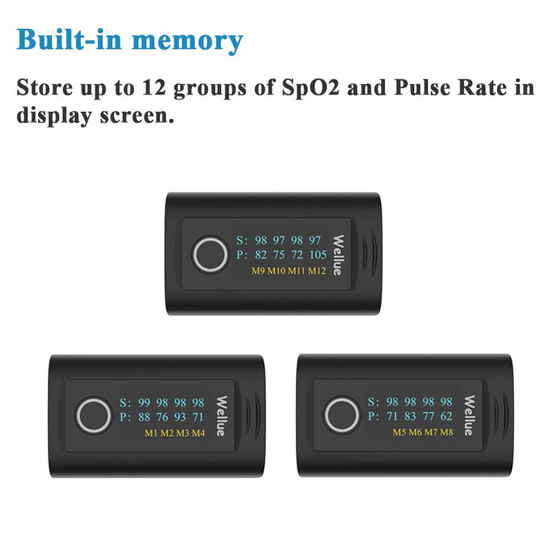 [Australia] - Viatom Pulse Oximeter Approved UK Built-in Offline Storage with Free APP , Oxygen Monitor finger Adults for Heart Rate Blood Oxygen Saturation Includes Carrycase and Lanyard 