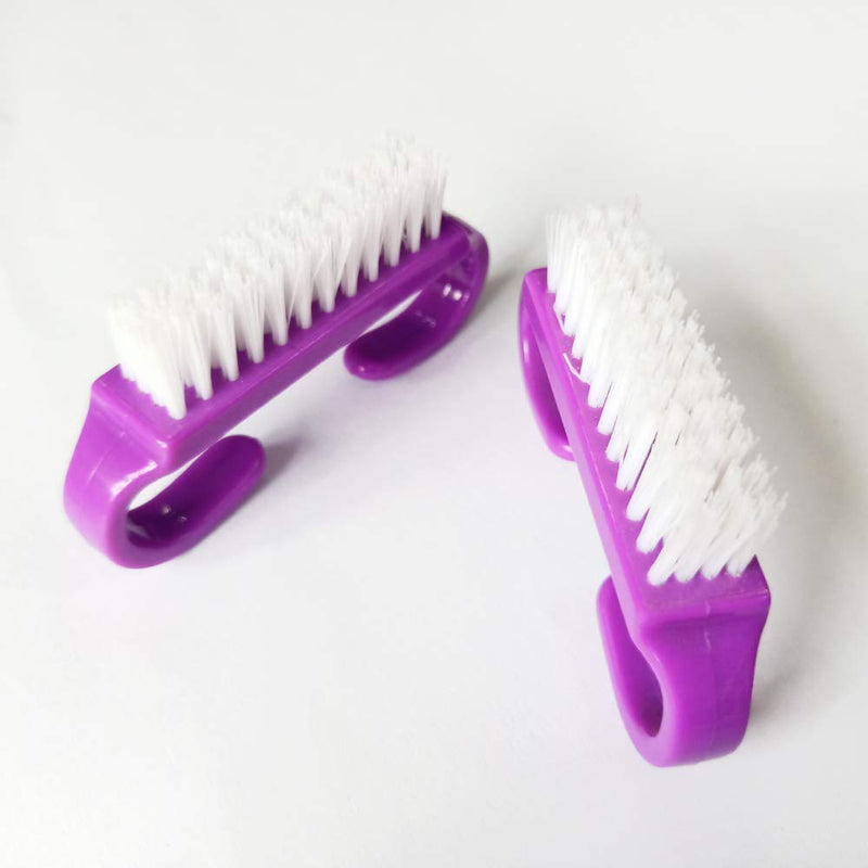 [Australia] - Avarosa Nail Brushes Set, Pack of 4, Scrubbing Cleaning Brush, Pedicure Brushes, Premium Quality and High Performance, Plastic Handle, Ergonomic Design, Smooth Texture. (Purple) Purple 