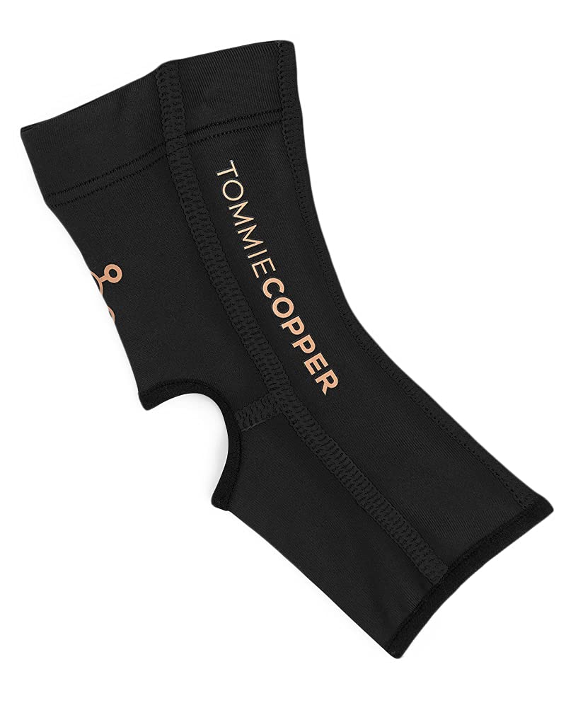 [Australia] - Tommie Copper Unisex Performance Compression Ankle Sleeve - Black, Small 