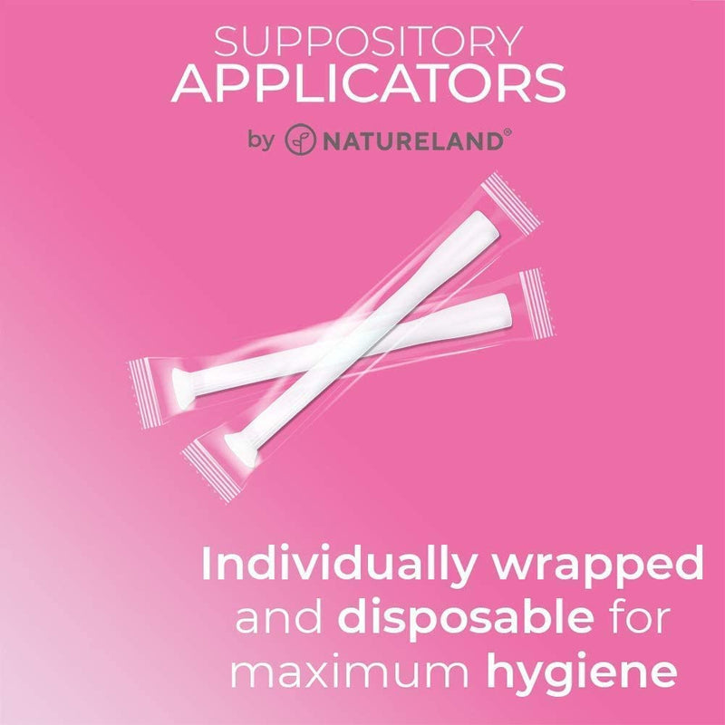 [Australia] - NATURELAND [40 Count] Boric Acid Suppositories 600mg w/ [20 Pack] Vaginal Applicator - Feminine Care 