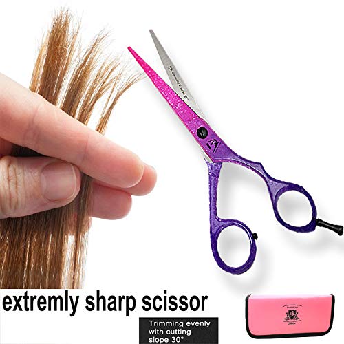 [Australia] - Hair Cutting Scissors Professional Set | 5.5 Inch Barber Hairdressing Scissor With Storage Case | Salon Shears | Handmade Scissor Kit | Beautiful Scissor Design 
