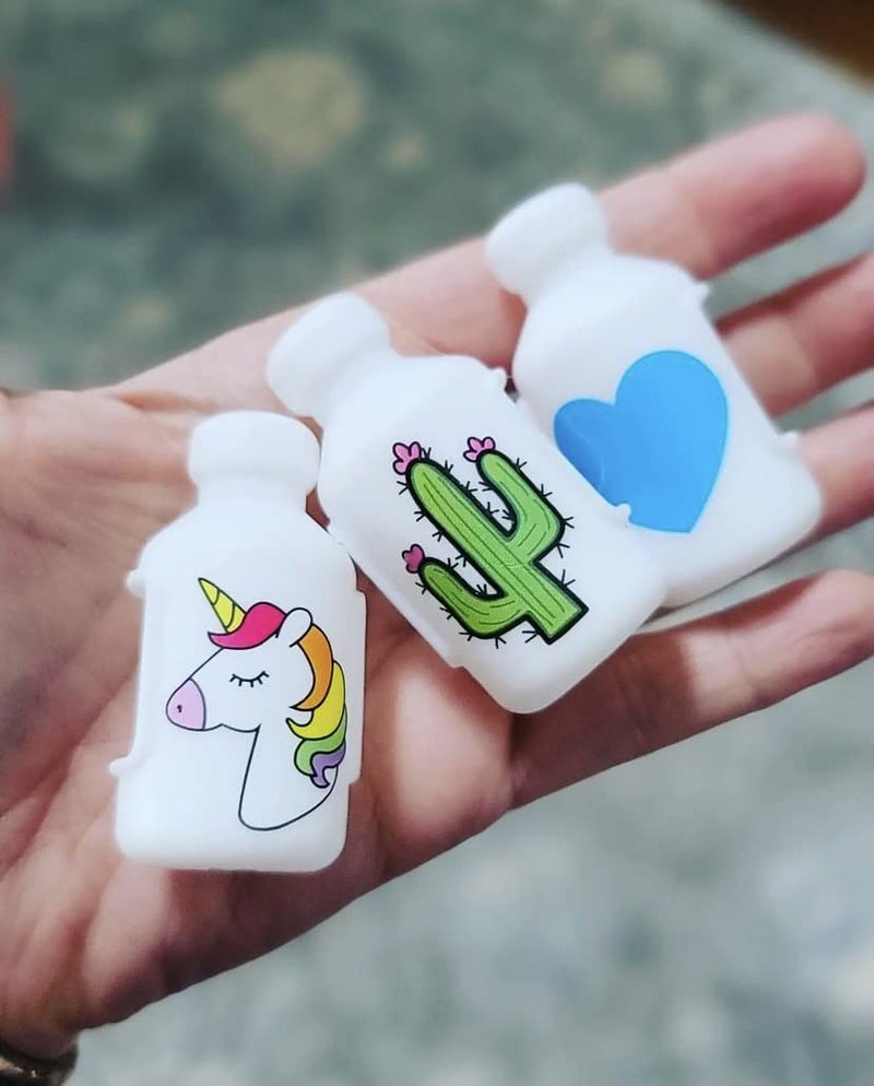 [Australia] - VIAL SAFE Insulin Bottle Protector Case/Sleeve for Diabetes, Reusable, Flexible Silicone Protective Sleeve,"If You Know You Know" 3-Pack (Short), Cactus, Unicorn, Blue Heart 