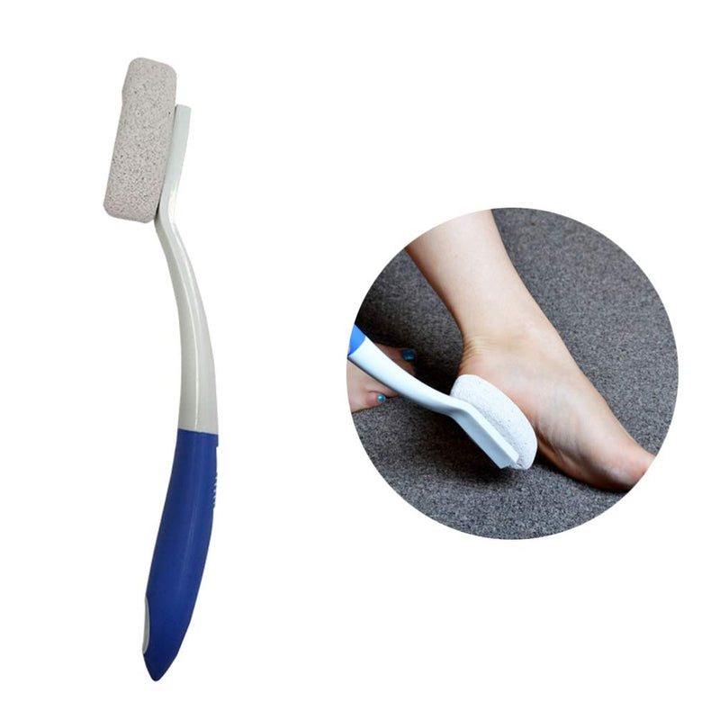 [Australia] - Healifty Pumice Stone Lava Pedicure Tools Long Handle Hard Skin Remover for Hands Foot File Exfoliation (Blue) 