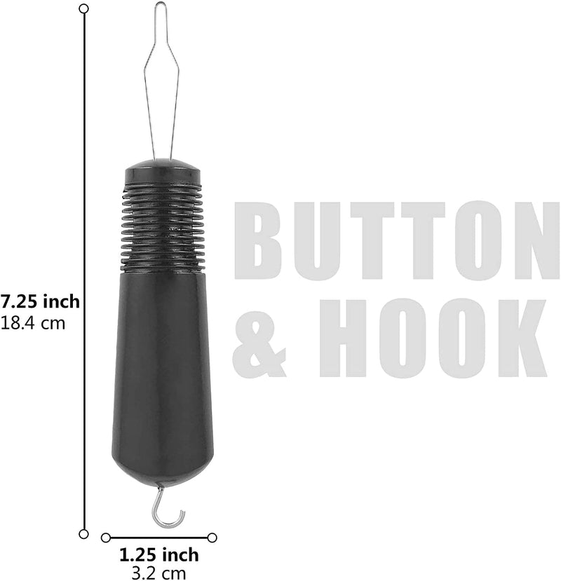[Australia] - Button Hook with Zipper Pull Button Assist Device Button Hook Dressing Aid with Comfort Wide Grip, Shirt Coat Buttoning Aid Ideal for Limited Dexterity Caused by Arthritis Puller Dressing Aid 