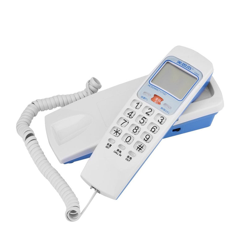[Australia] - Trimline Corded Landline Phones with Caller ID & Backlit Dial, 30 Group Call Number Storage Inquiry, Crystal Big Button Fashion Extension Telephone for Home Office(White) White 