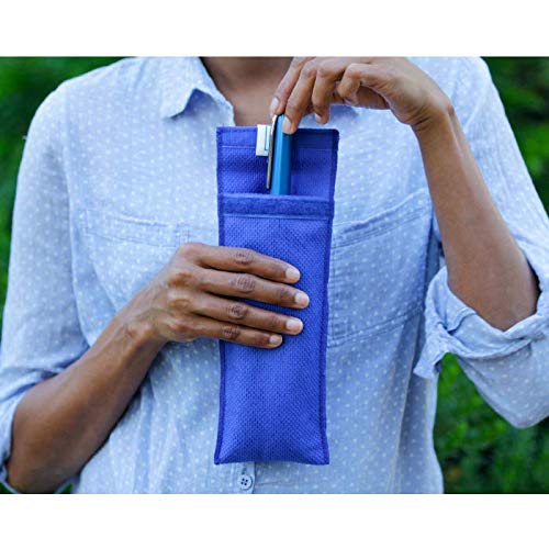 [Australia] - Glucology Insulin Cooling Wallet Pouch | No Ice Pack or Batteries Needed | New Innovative Technology | Perfect for Travel | Duo Pen Pouch, Blue 