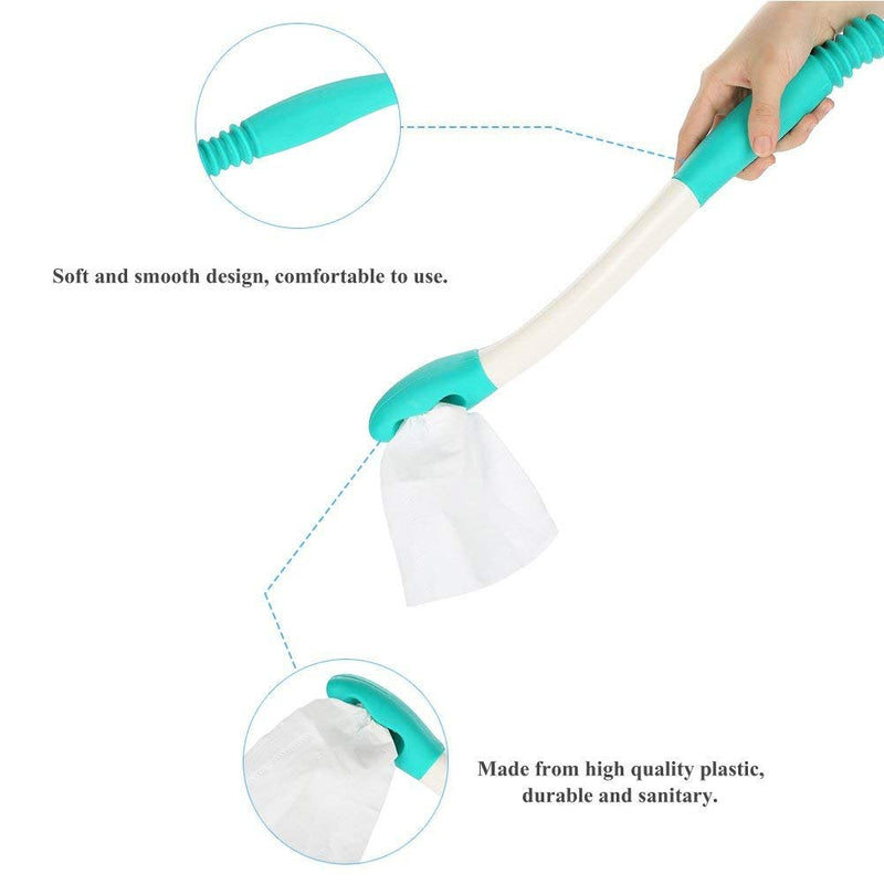 [Australia] - Toilet Aid Easy Wipe, Long Reach Comfort Wipe, Long Handle Reach Comfort Bottom Wiper Holder Toilet Paper Tissue Grip Self Wipe Aid Aid 