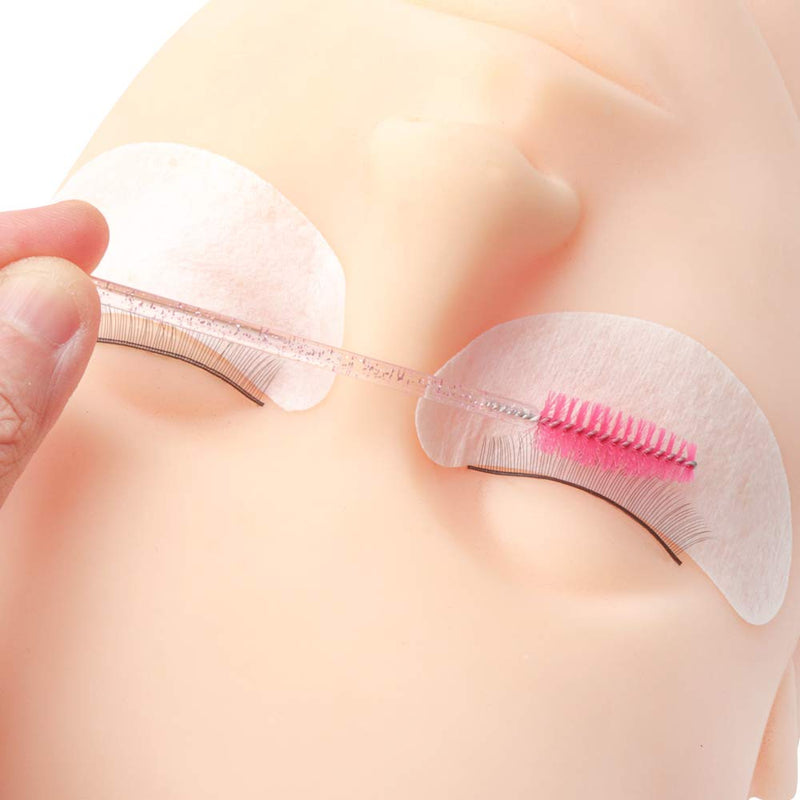 [Australia] - 300 Pack Mascara Wands Disposable Bluk Eyelash Brushes for Extensionss Eye Lash Applicator Makeup Tool Kit, Crystal Light Pink/Peach 