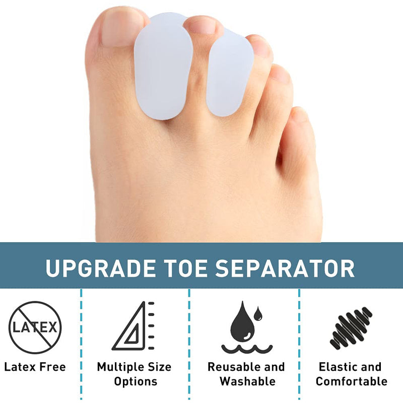 [Australia] - Kimihome 16 Packs Gel Toe Separator，Toe Gasket-Redress Overlapping Toes, Prevent Friction and Release Pressure, Relieve The Pain Caused by Bunions, White. 
