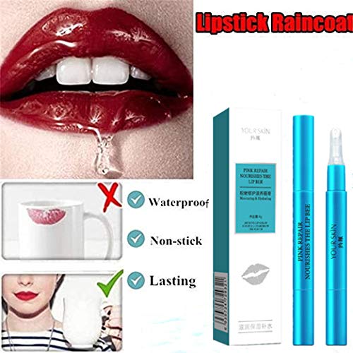 [Australia] - Lipstick Raincoat Lip Glaze Lipstick Sealer Lipstick Fixed Color Lip Top Coat Lip Protection Lasting Not Easy To Fade Moistening Non-Stick Cup Waterproof Lipstick Fixing Makeup 