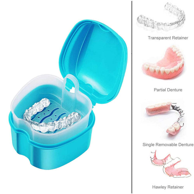 [Australia] - Retainer Case Portable,Denture Box Easy-Clean 