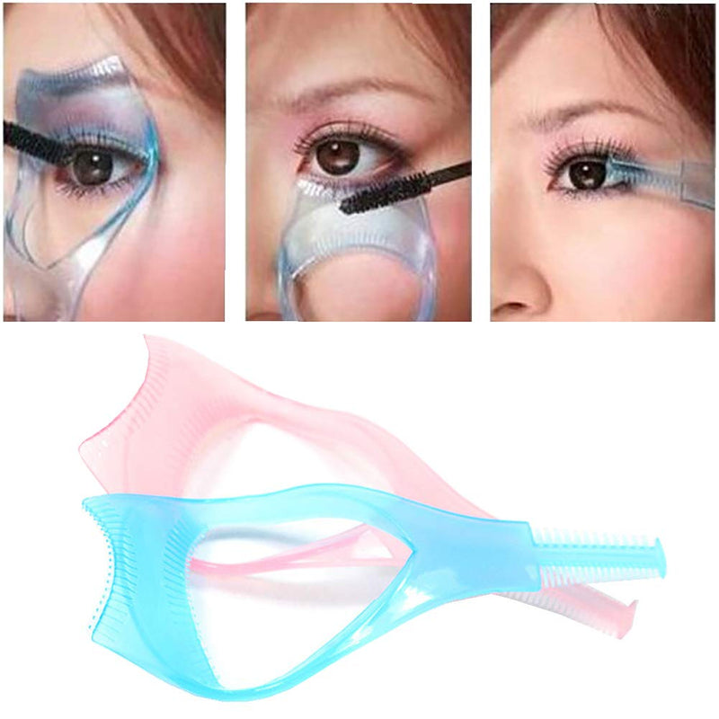 [Australia] - ccHuDE 4 Pcs 3 in 1 Plastic Mascara Applicator Guide Tool Eyelash Comb Cosmetic Tool Makeup Eyelash Tool 