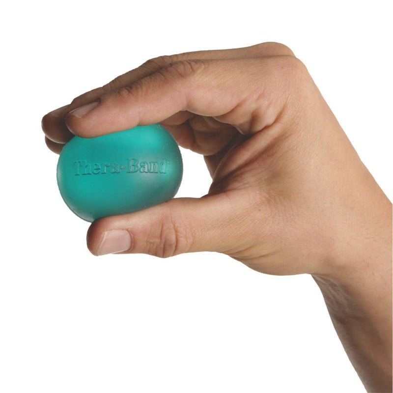 [Australia] - THERABAND Hand Exerciser, Stress Ball For Hand, Wrist, Finger, Forearm, Grip Strengthening & Therapy, Squeeze Ball to Increase Hand Flexibility & Relieve Joint Pain, Blue, Firm 