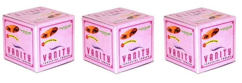 [Australia] - 3 Spool Vanity Antibacterial Eyebrow Threading Thread | Facial Hair Removal | Vanity Cotton Threads 